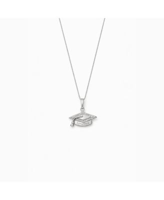 Dloria Limitless Graduation Cap Pendant Necklace - Silver