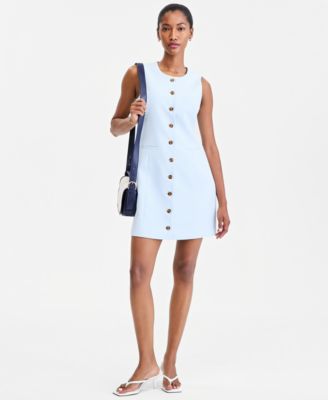 Women's Solid Crepe Mini Shift Dress