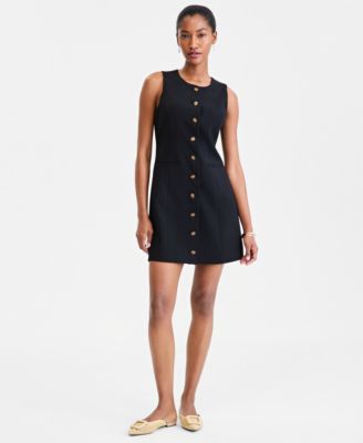 Women's Solid Crepe Mini Shift Dress