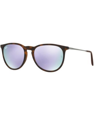 ray ban erika tortoise purple mirror