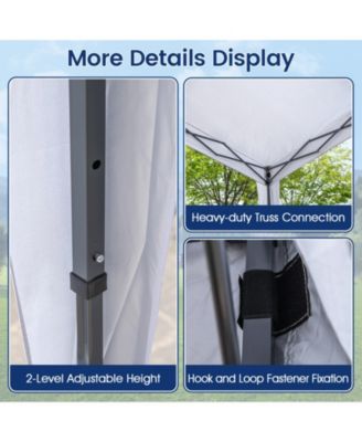 10x10 ft Pop-Up Canopy Tent with Wheeled Bag, 8 Stakes & 4 Wind Ropes