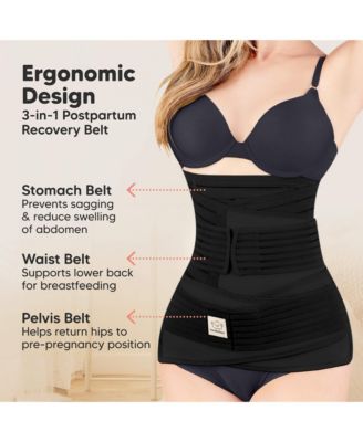 Maternity 2-Pack Revive 3 in 1 Postpartum Belly Band, Post Partum Belly Support Recovery Wrap, Postpartum Waist Binder Shapewear