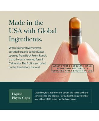 SleepThru - Sleep Support Supplement with Ashwagandha Root, Magnolia Bark, Passionflower - 120 Vegan Liquid Phyto-Caps (60 Servings)