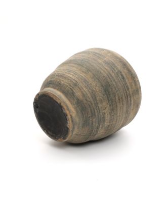 Vintage Pottery Brown 17.32-Inch Tall Round Ceramic Vase