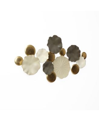 Modern Abstract Metal Wall Art, 45.7" W Contemporary Home Decor