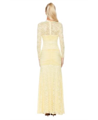 chinese dress ladies Stolen Stores Swan Slip Lace Yellow Maxi Dress