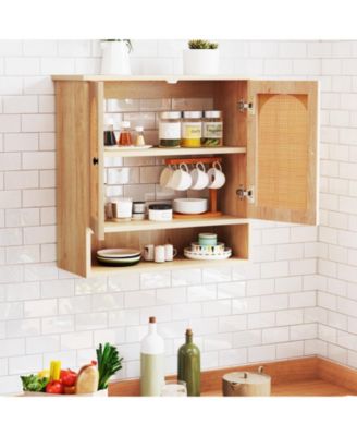 Bathroom Wall Cabinet Deep Bathroom Cabinet w/ Adjustable Shelves