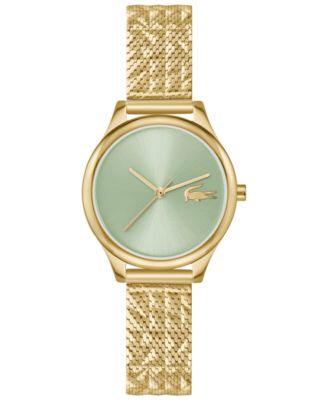 Women's Crocodelle Gold Tone Stainless Steel Textured Mesh Bracelet Watch, 28mm