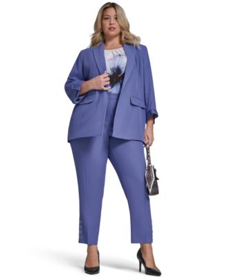 Plus Size Mid-Rise Slim Leg Pants