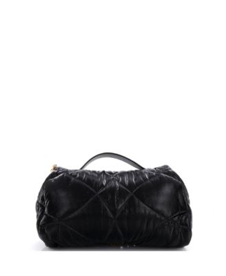 Devotion Soft Flap Chain Shoulder Bag Quilted Nylon
