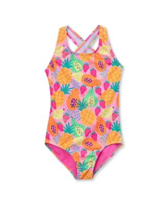 Girls Chlorine Resistant One Piece Swimsuit