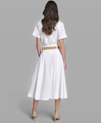 Women's Pleated Long Midi Skirt