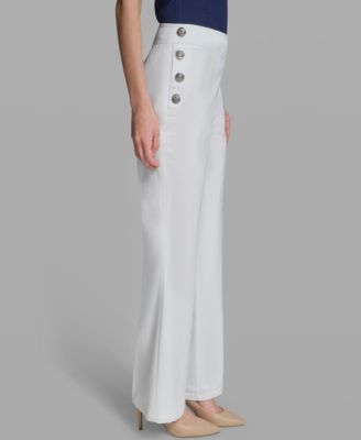 Women's Wide-Leg Mid-Rise Sailor Pants
