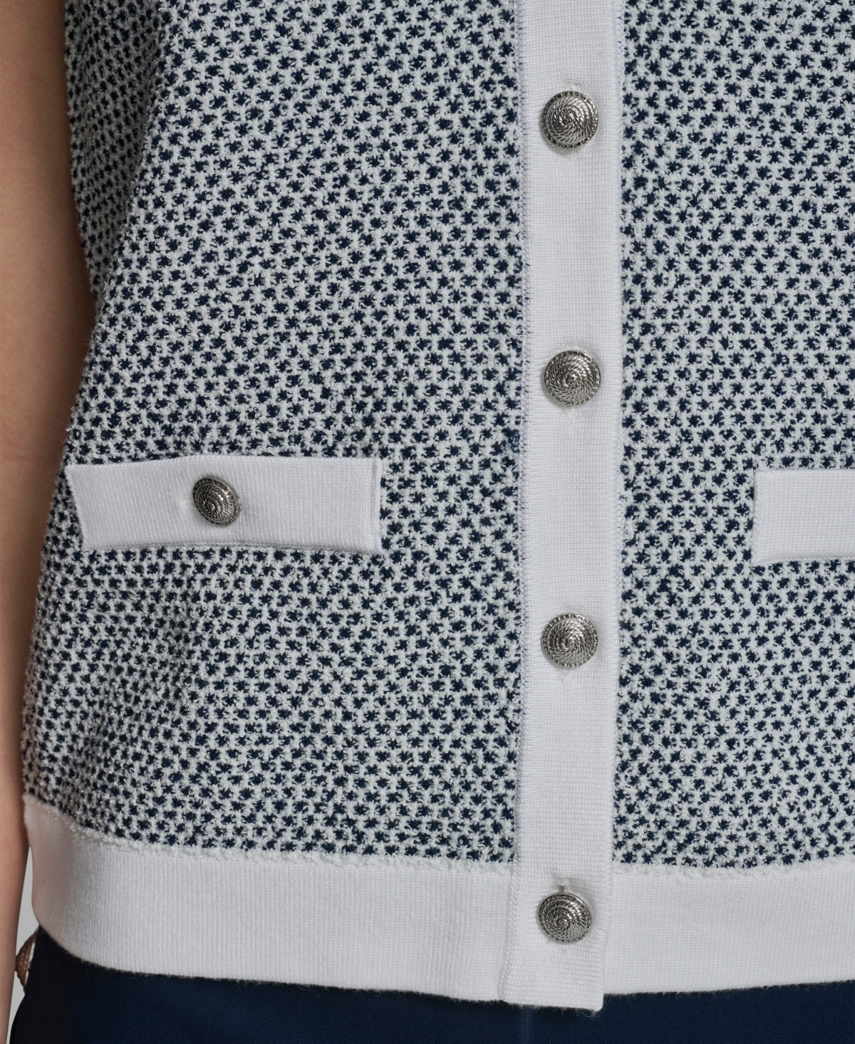 Karl Lagerfeld Paris Women's Sleeveless V-Neck Sweater Vest