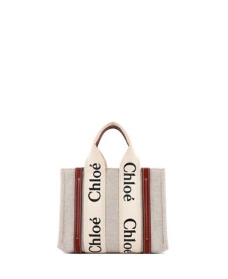 Small Woody Tote Canvas with Leather