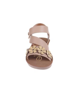 Big Girls Flat Adjustable Strappy Sandals