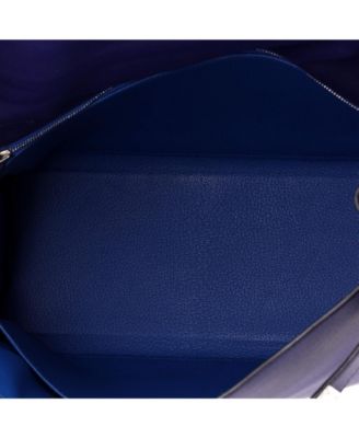 Kelly 32 Handbag Verso Evercolor with Palladium Hardware