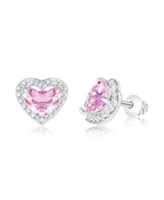 Girls Heart Hypoallergenic Earrings with Surgical Titanium Screwbacks