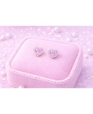 Girls Heart Hypoallergenic Earrings with Surgical Titanium Screwbacks