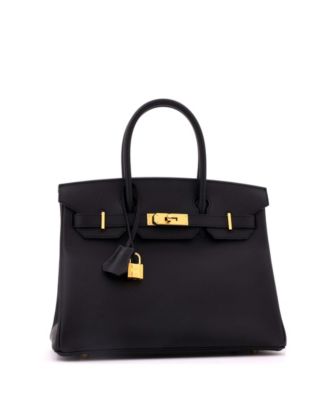 Birkin 30 Handbag Black Epsom with Gold Hardware