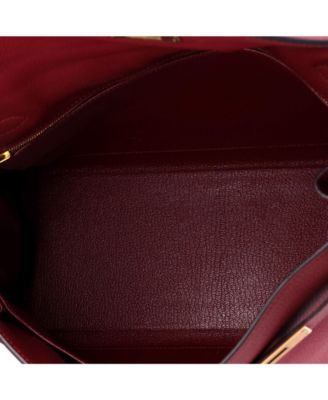Kelly 32 Handbag Red Togo with Gold Hardware
