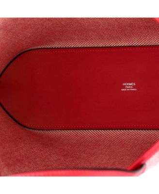 27 Cabas H en Biais Tote Canvas with Leather