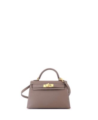 Kelly 20 Handbag Grey Epsom with Gold Hardware