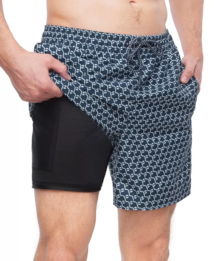 Men's Compression Liner Swim Trunks with Back Zipper Pocket - thumbnail 10
