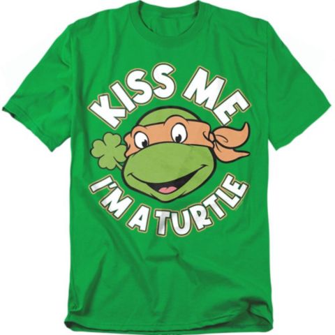 Мужская футболка Teenage Mutant Ninja Turtles St. Patrick's Day Kiss Me, цвет: Зелёный