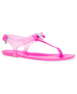 MICHAEL Women's Eva Buckle Thong Jelly Flat Sandals