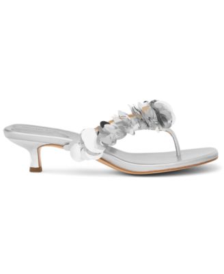 MICHAEL Women's Loretta Mid Slip-On Thong Dress Sandals