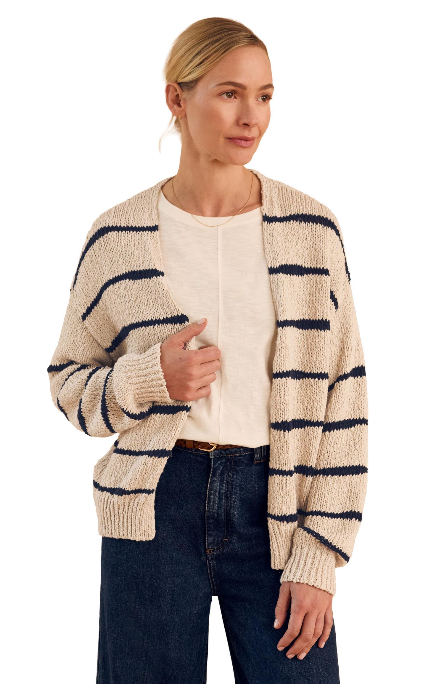 Women's Long Sleeve Drop Stitch Cardigan