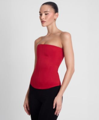 Women's Sphynx Satin Corset Top