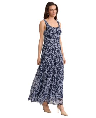 Petite Multi-Tier Yoryu Printed Scoop Neck Maxi Dress