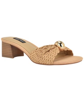Women's Gerry Ornamented Slip-On Block Heel Dress Sandals