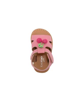 Little Girls Girl's  Fashion Sandals – Dressy Shoes with Crochet Fruit Details