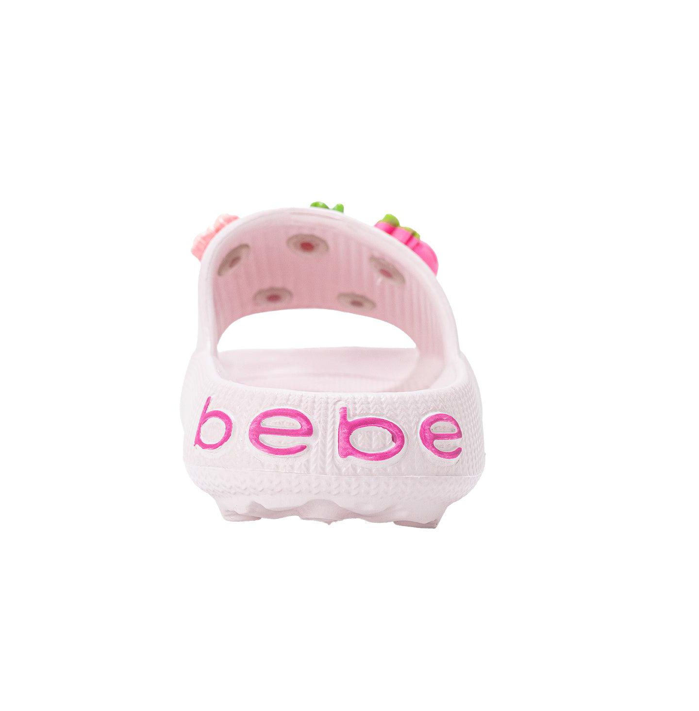 Сандалии Bebe Girls EVA Slide - Lightweight Comfy Slide Sandals with Strawberry Charms для девочек, цвет: Розовый — фото 4