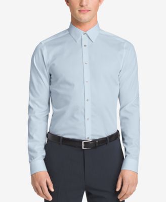 Men's Slim-Fit Non-Iron Herringbone Dress Shirt
