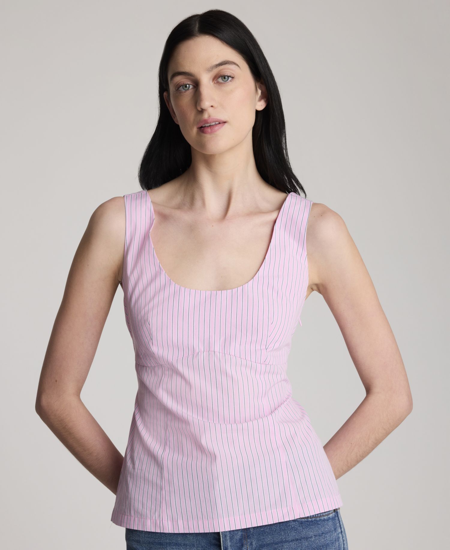 Women's Fitted Sleeveless Bodice with Back Cut out