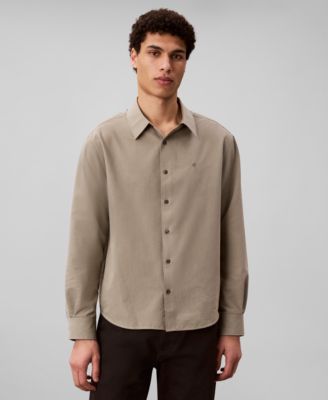 Men's Yarn-Dyed Stripe Seersucker Classic Button-Down Shirt