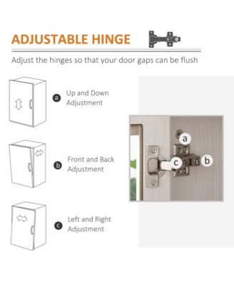 Retro Style Storage Sideboard with 3 Open Shelf Spaces and Framed Doors