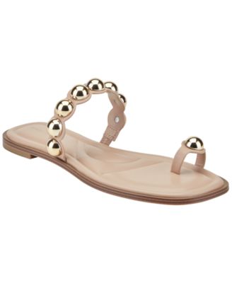 Women's Zaby Ornamented Toe Ring Flat Sandals