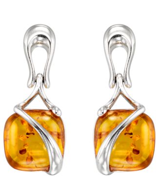 Amber Earrings (2.7 ct. t.w.) in Sterling Silver