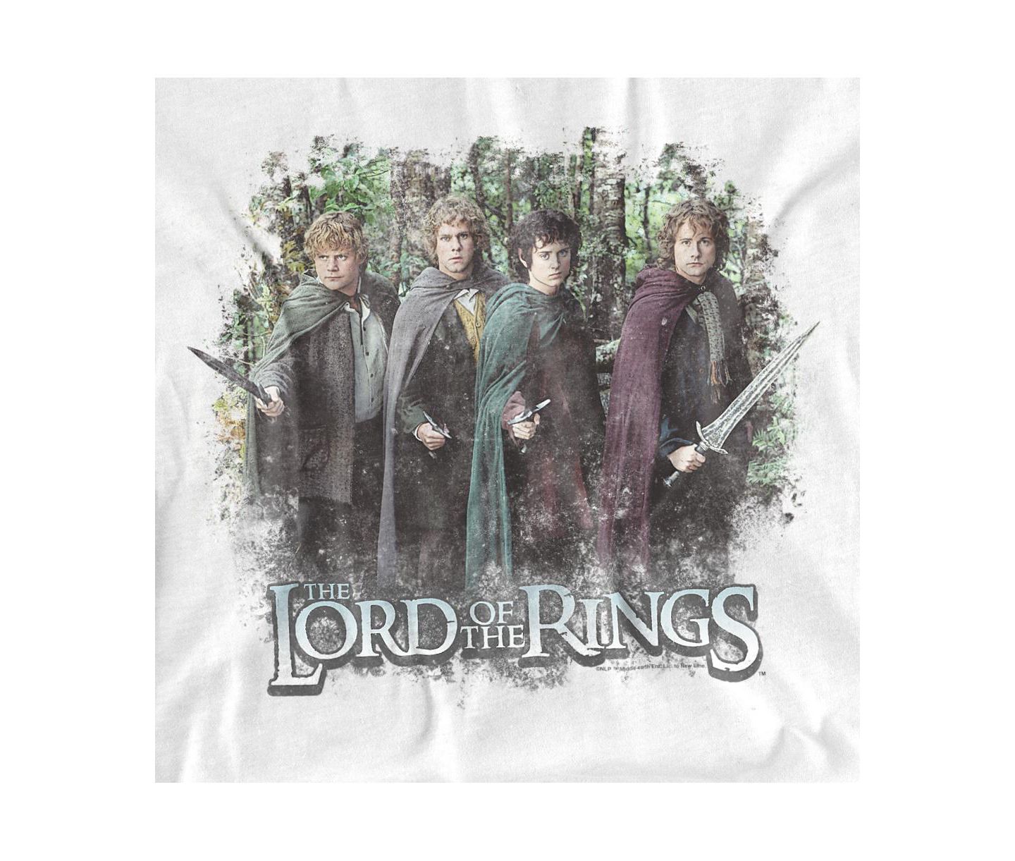 Мужская футболка Lord Of The Rings Vintage Hobbits, цвет: Белый — фото 2