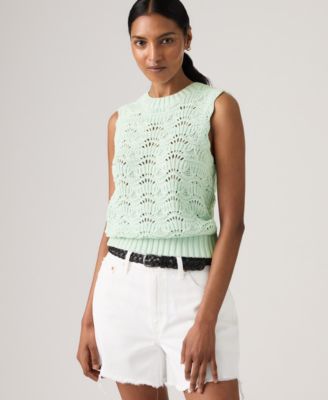 Women's Sleeveless Crochet Tank Top