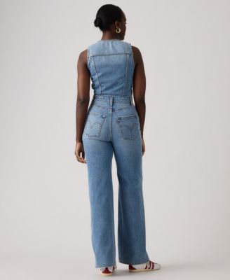 Women's Wide-Leg Denim Jumpsuit