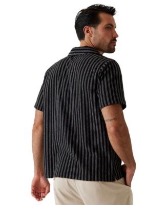 Men's Resort Blend Textured Woven Short-Sleeve Shirt