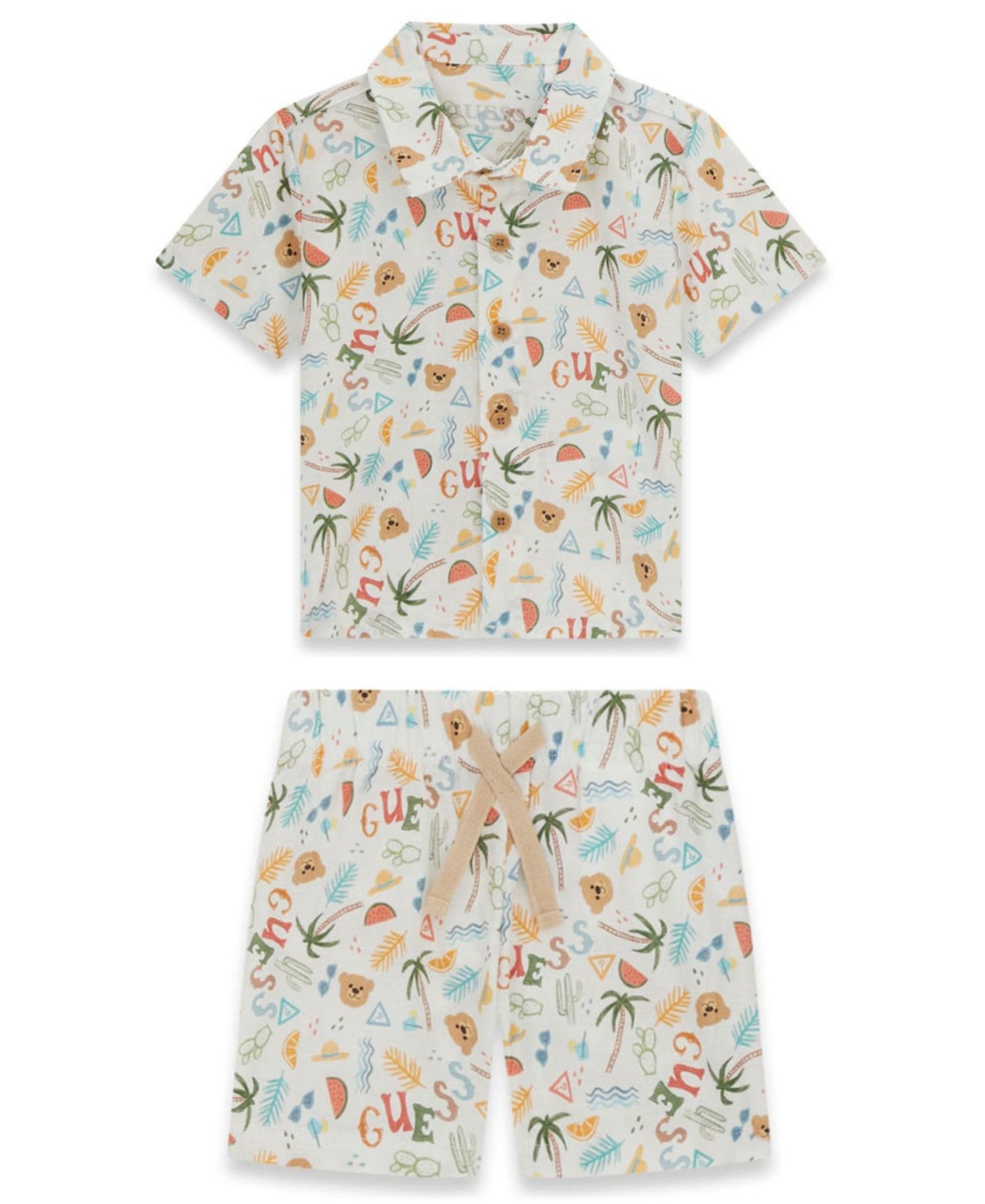 Baby Boys' Short-Sleeve Button Down Shirt and Shorts Set, 2-Piece Set