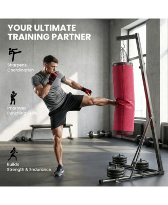 72.8"-90.9" Adjustable Freesding Punching Bag with Sd,