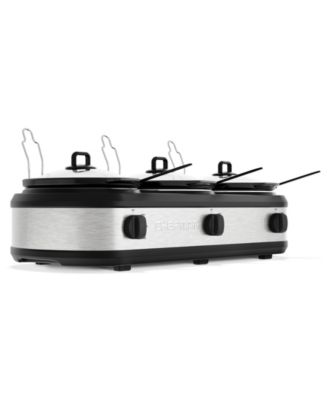 2.5-Quart Each Triple Slow Cooker and Buffet Server